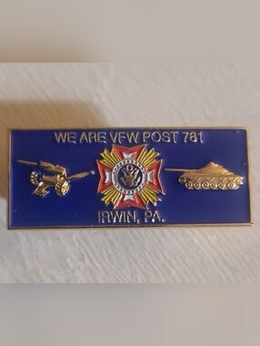 Irwin Pennsylvania VFW Post 781 Vintage Lapel Pin Badge
